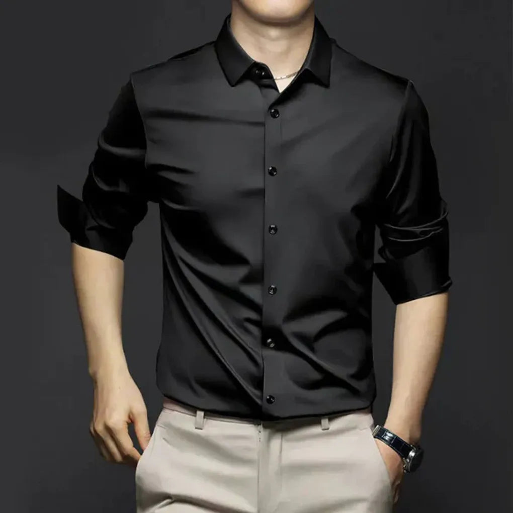 Davy | Men's Wrinkle-Resistant Dress Shirt - Smart Fit