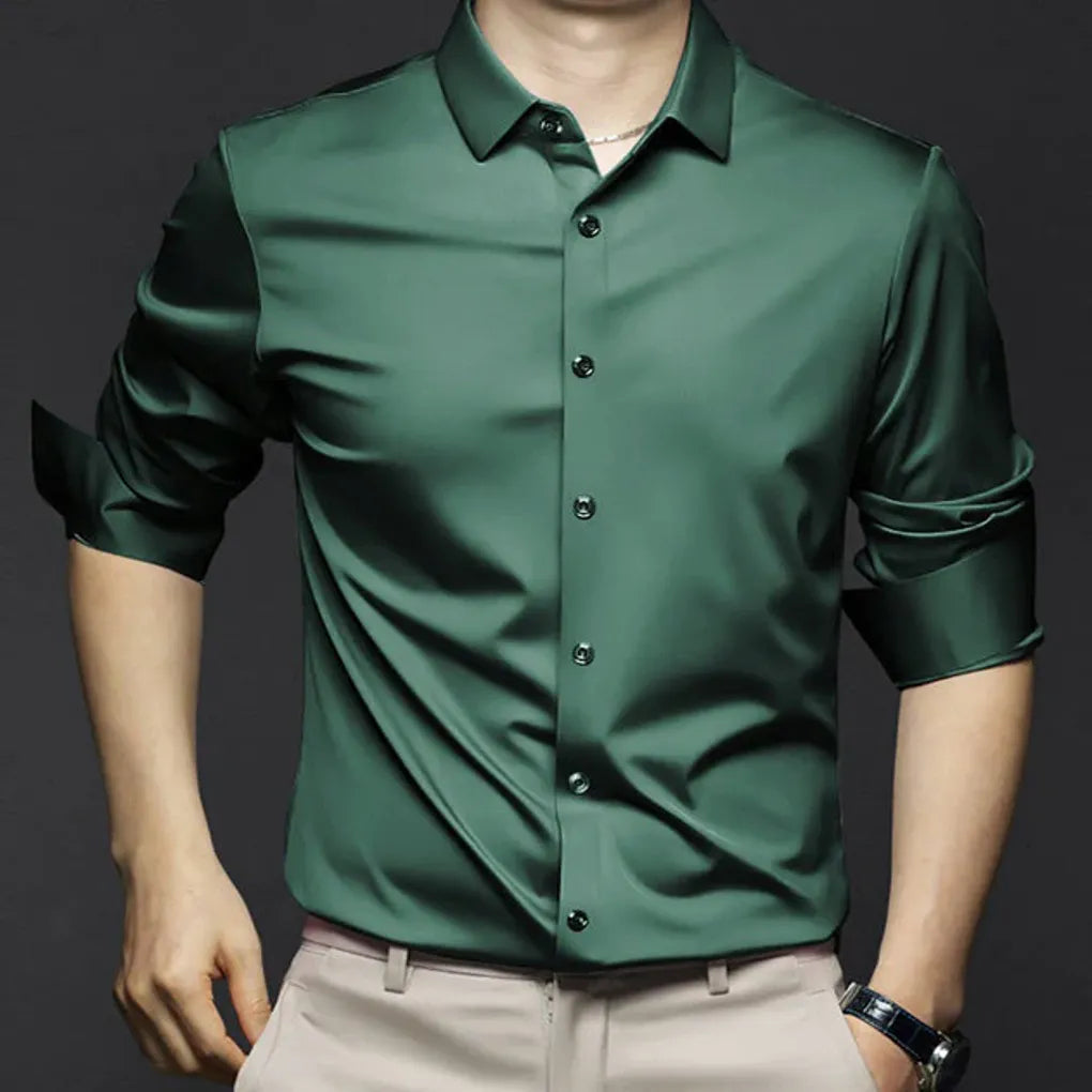 Davy | Men's Wrinkle-Resistant Dress Shirt - Smart Fit