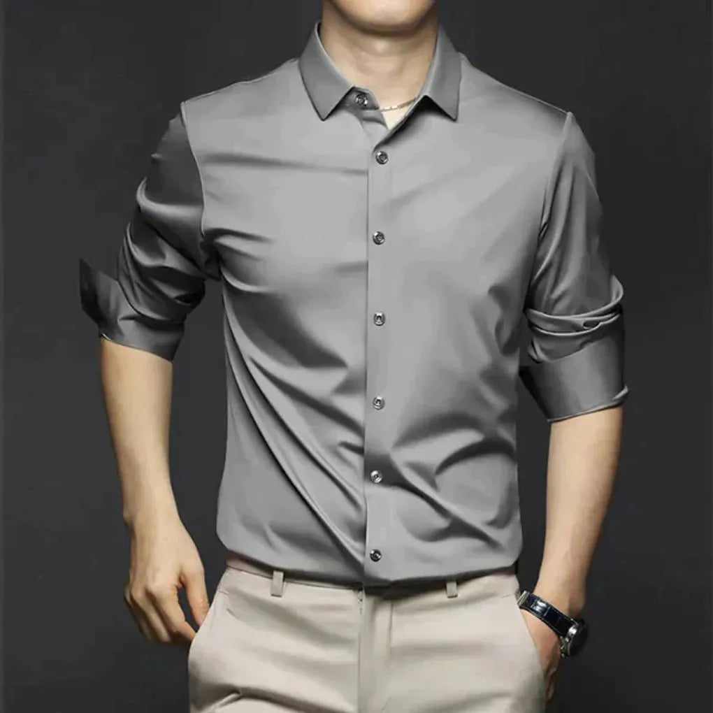 Davy | Men's Wrinkle-Resistant Dress Shirt - Smart Fit