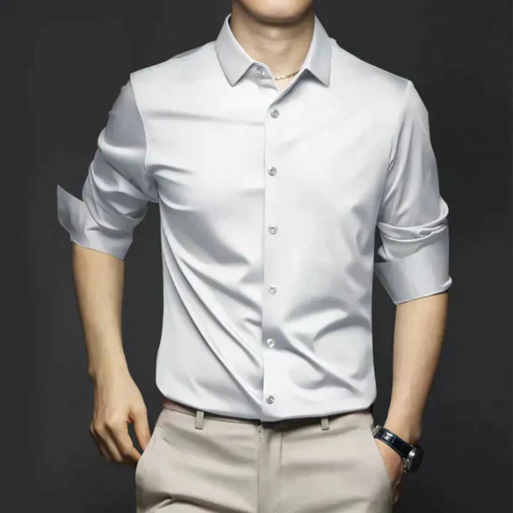 Davy | Men's Wrinkle-Resistant Dress Shirt - Smart Fit