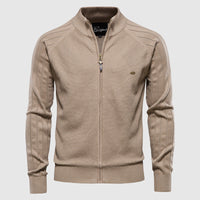 Pull zippé en maille raffiné pour homme