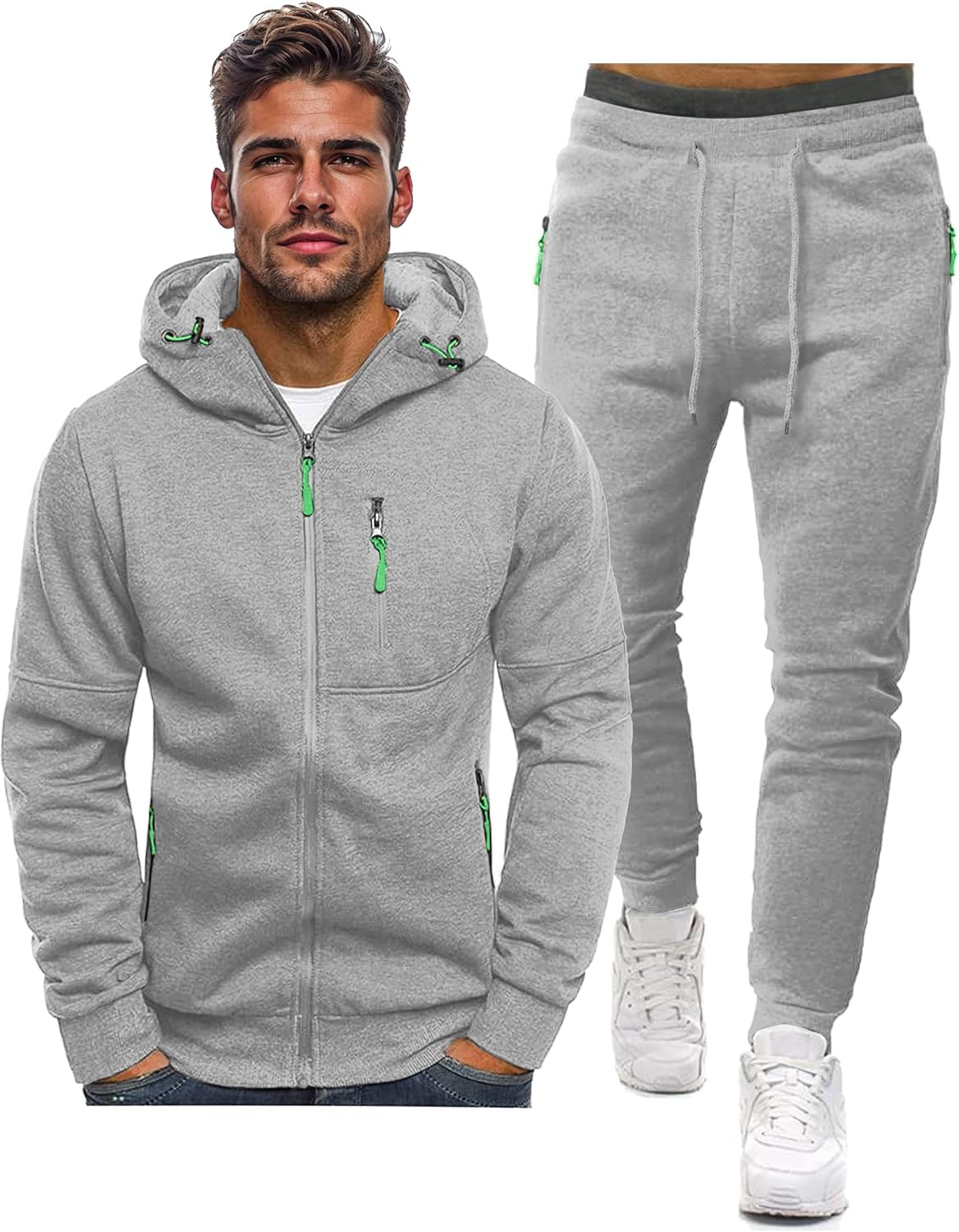 Davy | Men's Zip-Up Hoodie and Jogger Training Set