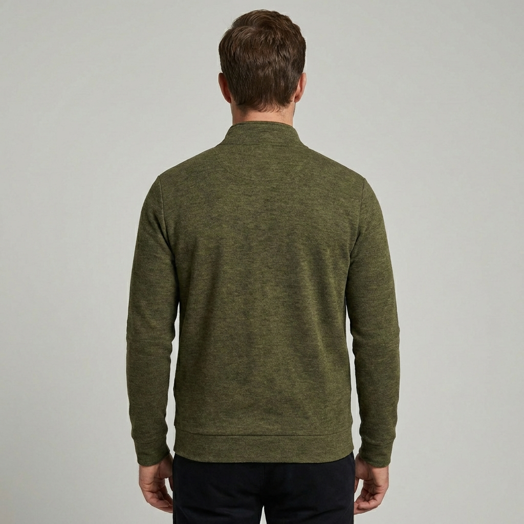 Davy | Men's Zip-Up Knit Jacket with Collar