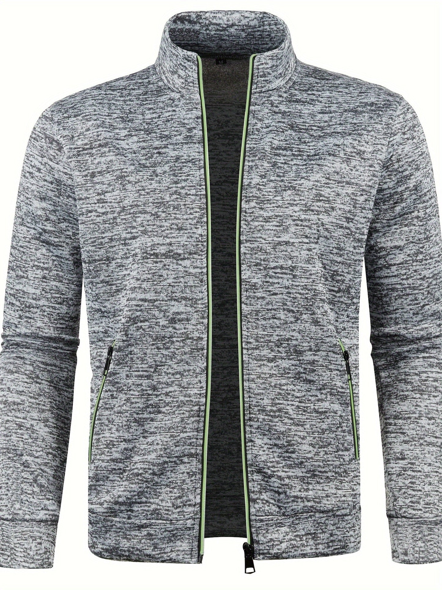 Davy | Men's Zip-Up Knit Jacket with Collar