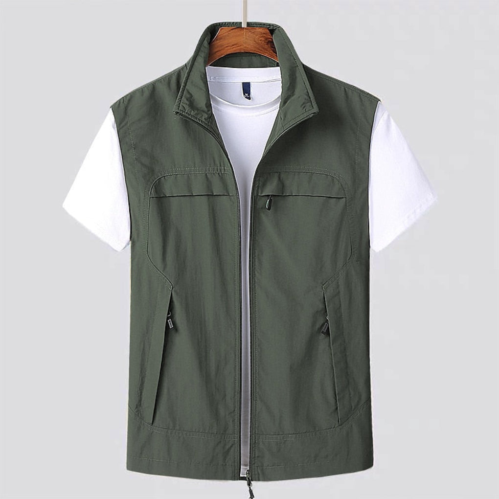 Davy | Men's Zip-Up Vest with Pockets