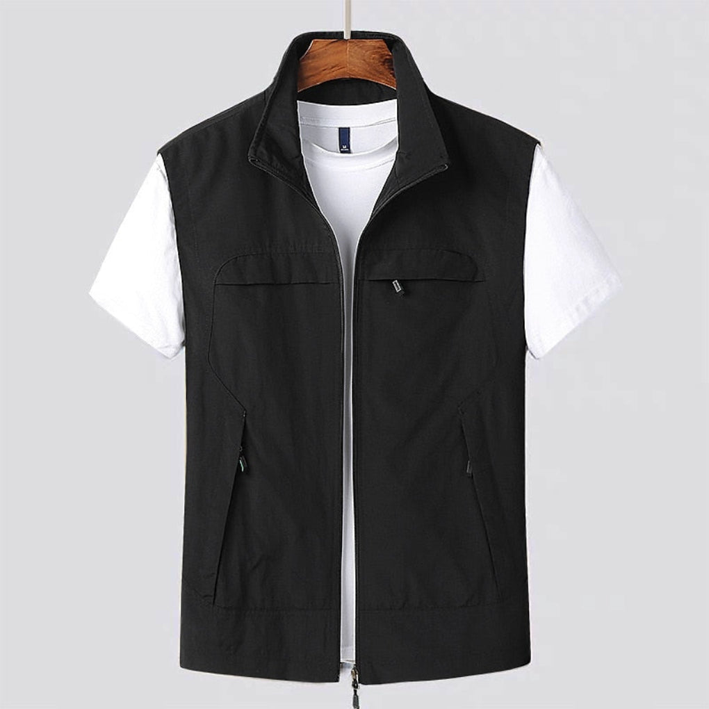 Davy | Men's Zip-Up Vest with Pockets