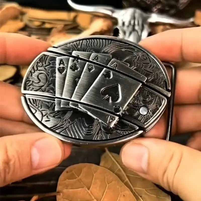 Davy | Metal Oval Cowboys Belt Buckle