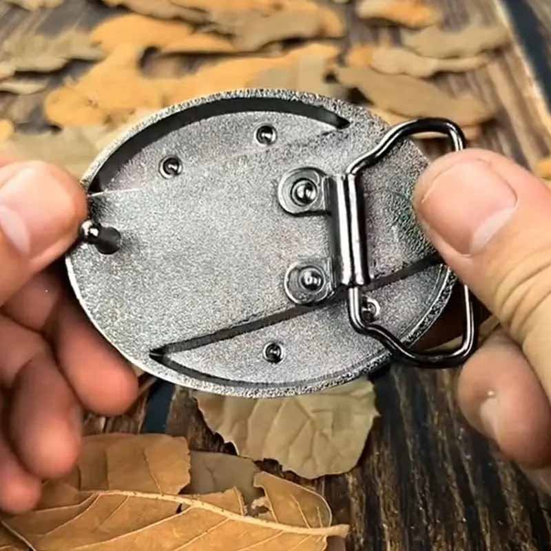 Davy | Metal Oval Cowboys Belt Buckle