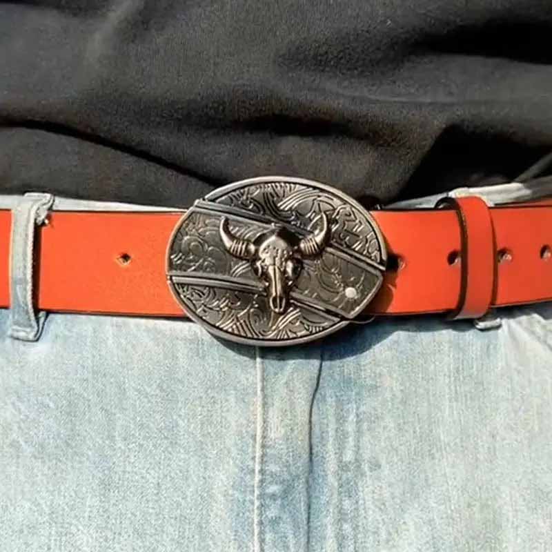 Davy | Metal Oval Cowboys Belt Buckle