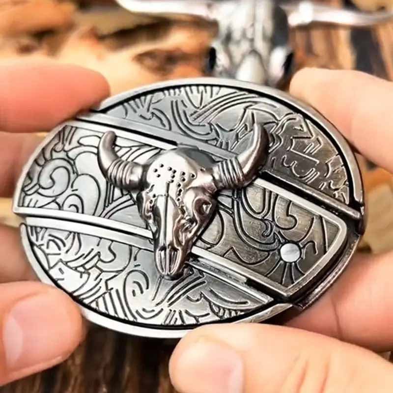 Davy | Metal Oval Cowboys Belt Buckle