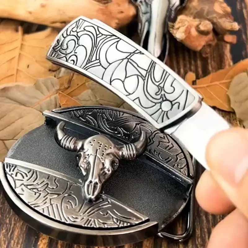 Davy | Metal Oval Cowboys Belt Buckle