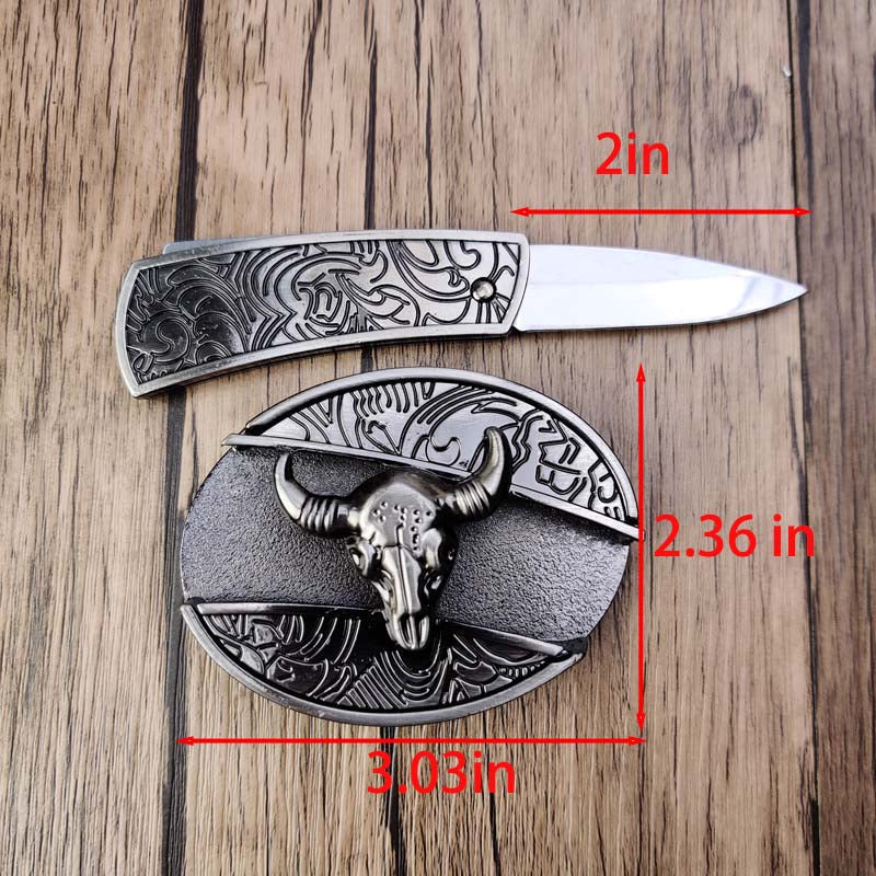 Davy | Metal Oval Cowboys Belt Buckle