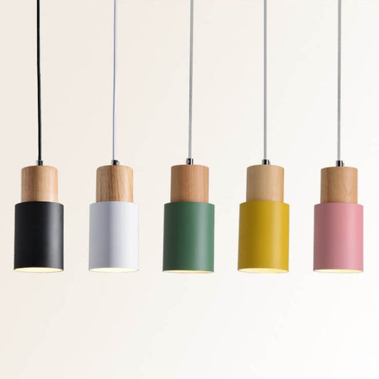 Davy | Metal Wood Pendant Light | Modern Industrial Design