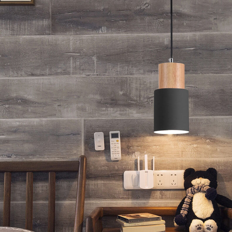 Davy | Metal Wood Pendant Light | Modern Industrial Design
