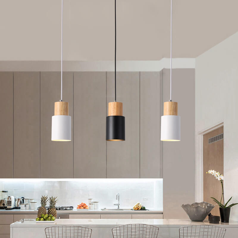 Davy | Metal Wood Pendant Light | Modern Industrial Design