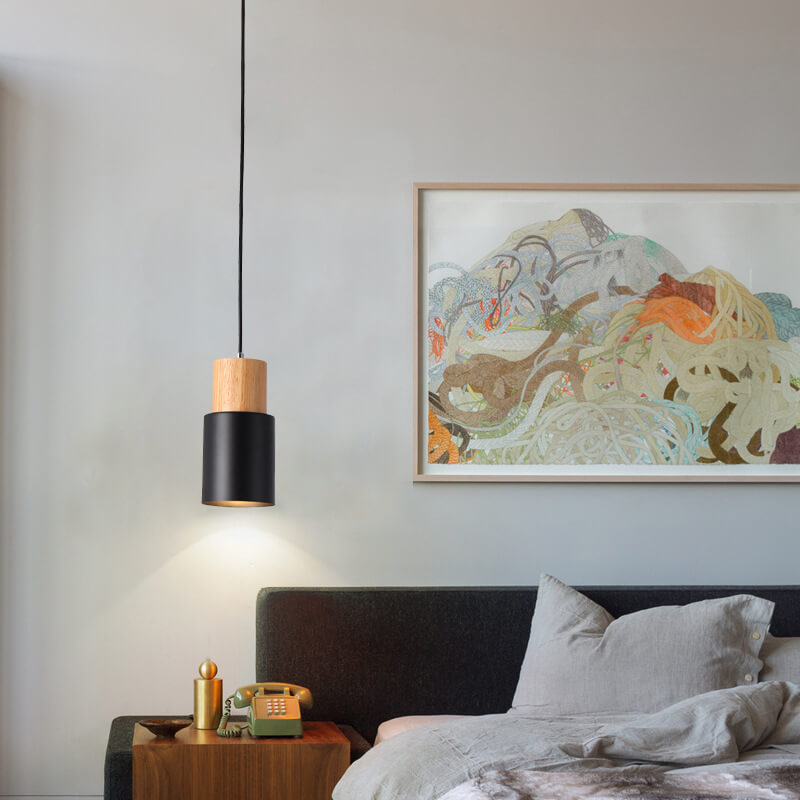 Davy | Metal Wood Pendant Light | Modern Industrial Design