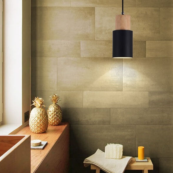 Davy | Metal Wood Pendant Light | Modern Industrial Design