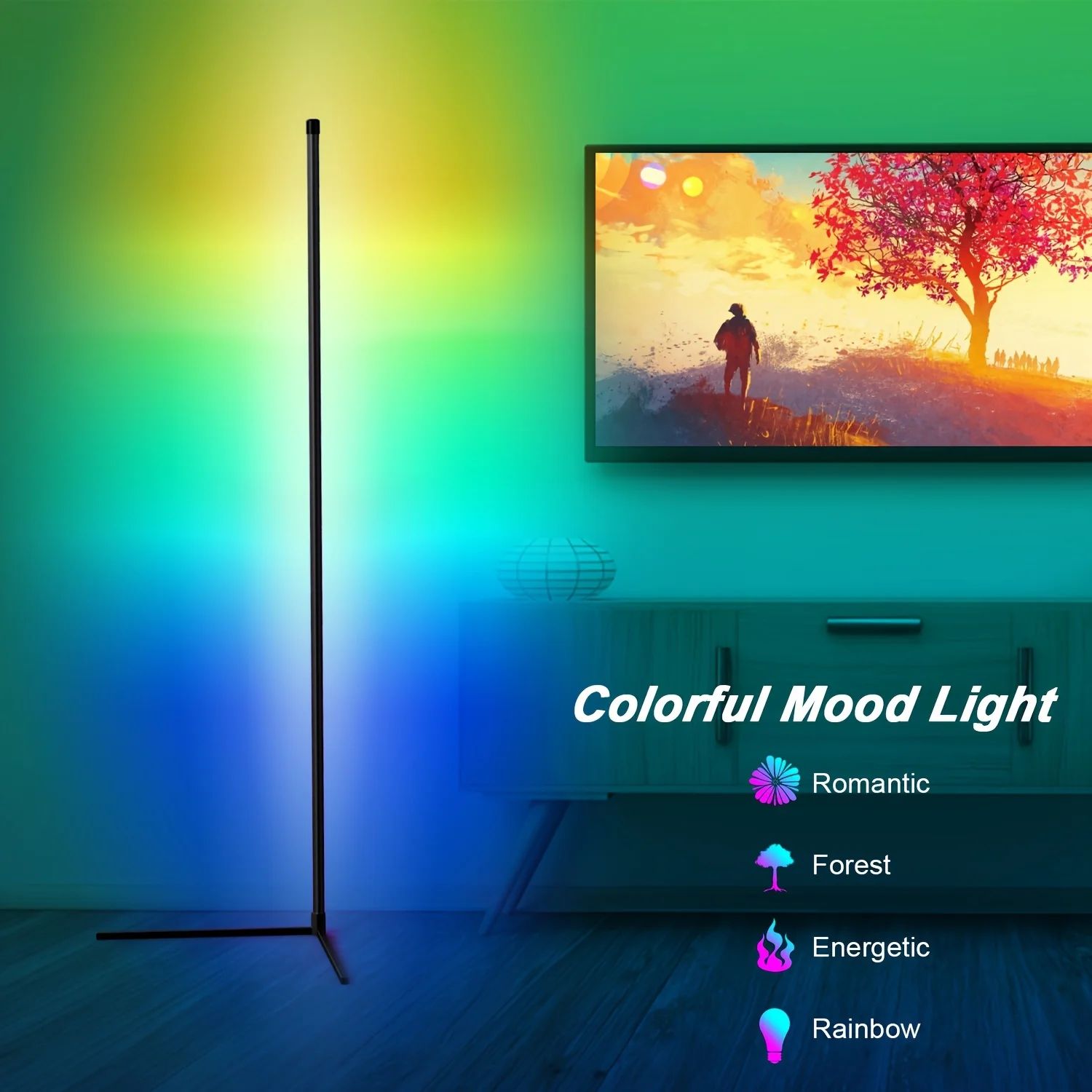 Davy | Modern Floor Lamp - Minimalist Corner Lighting with App Control