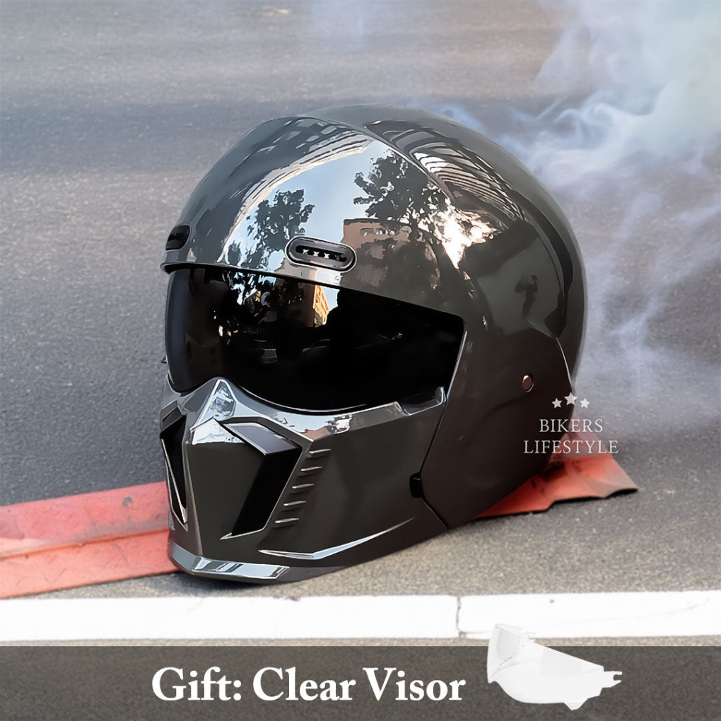 Davy | Motorcycle Full Face Helmet with Built-in Visor