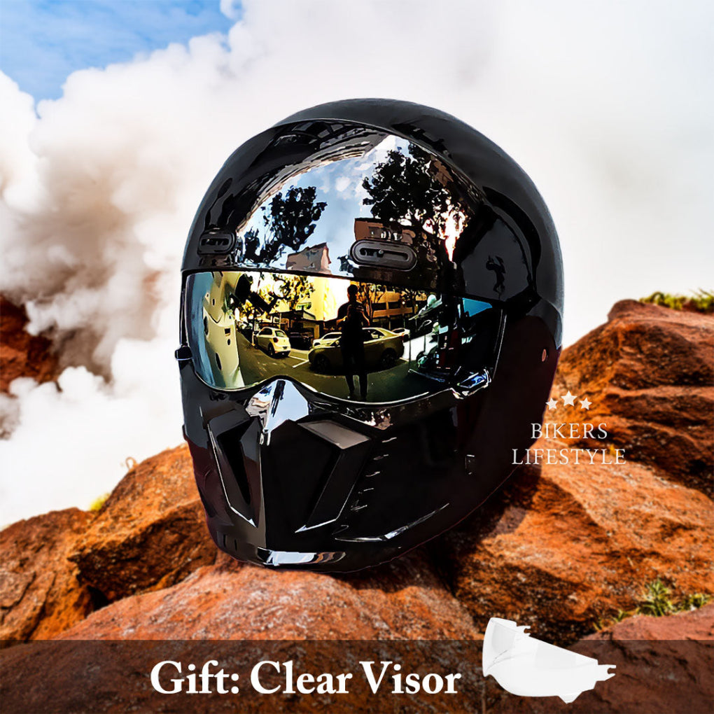 Davy | Motorcycle Full Face Helmet with Built-in Visor