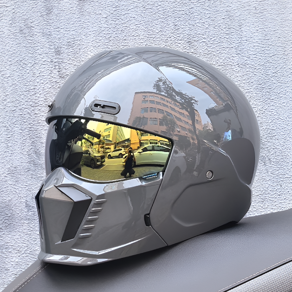 Davy | Motorcycle Full Face Helmet with Built-in Visor