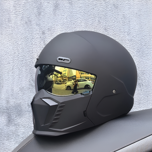 Davy | Motorcycle Full Face Helmet with Built-in Visor