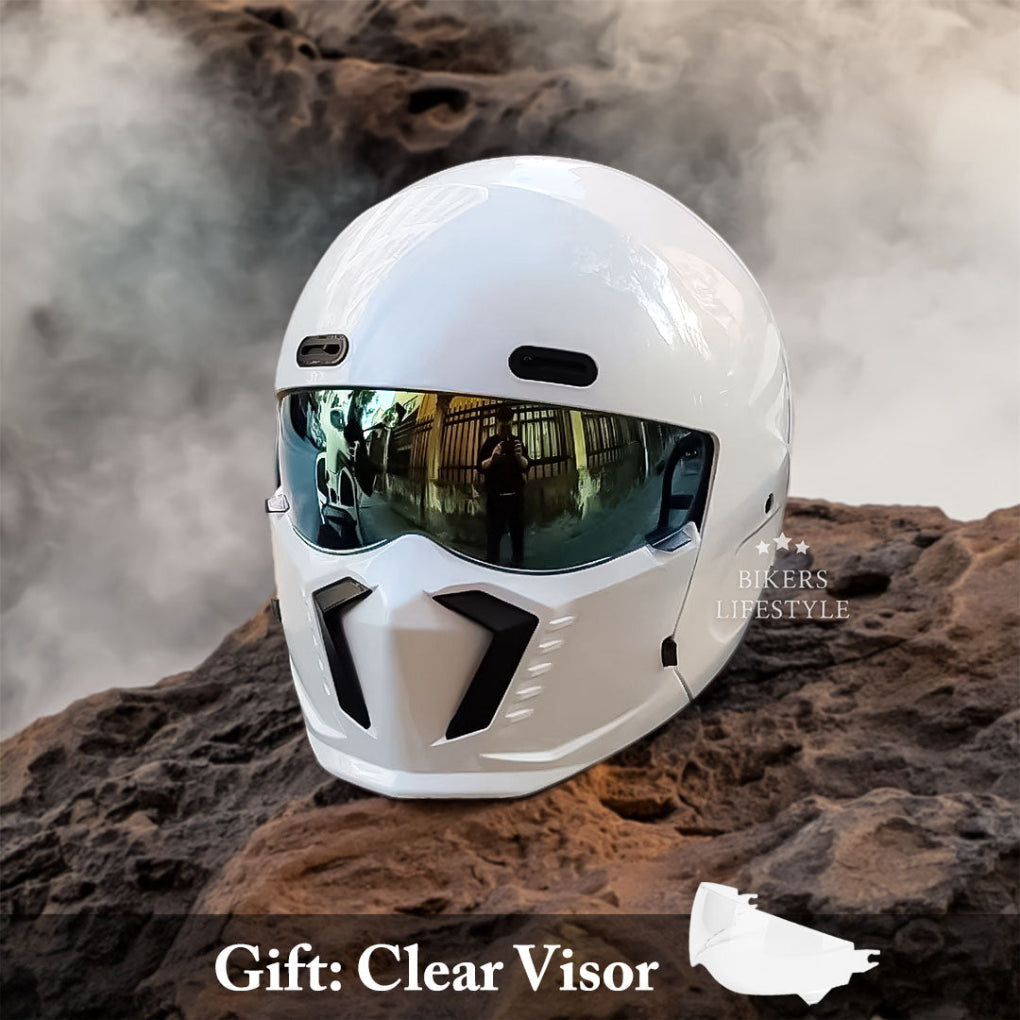 Davy | Motorcycle Full Face Helmet with Built-in Visor