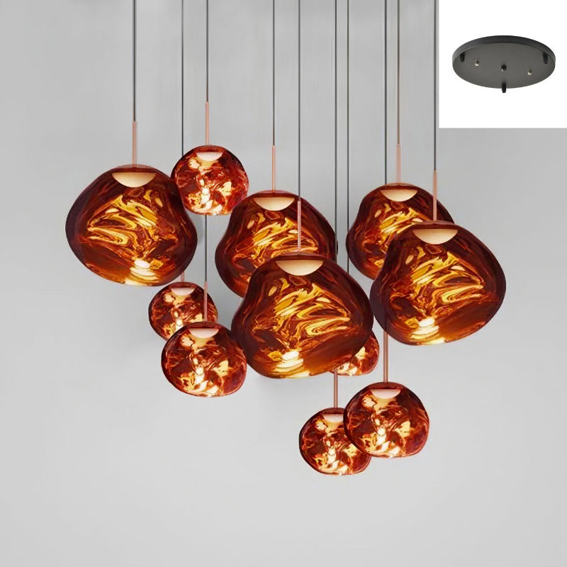 Davy | Multi-Arm Pendant Light | Sculptural Melt Design