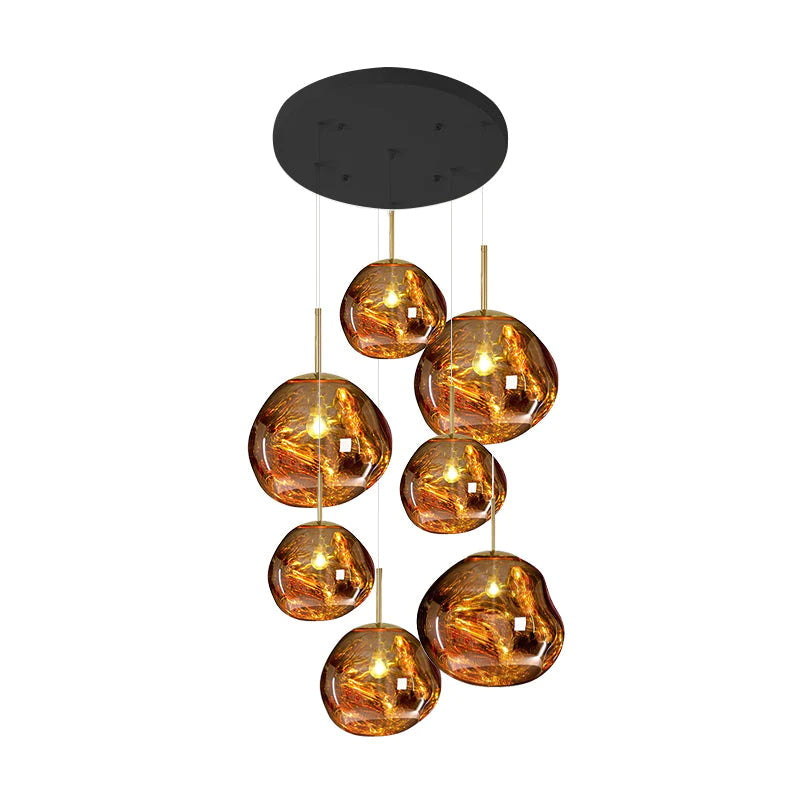 Davy | Multi-Arm Pendant Light | Sculptural Melt Design