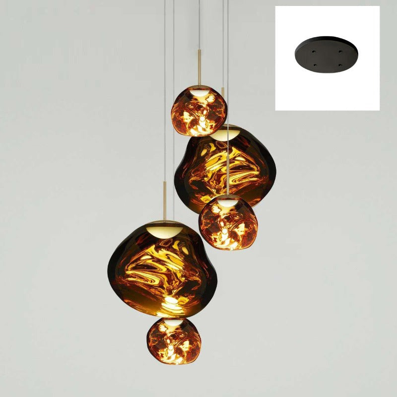 Davy | Multi-Arm Pendant Light | Sculptural Melt Design