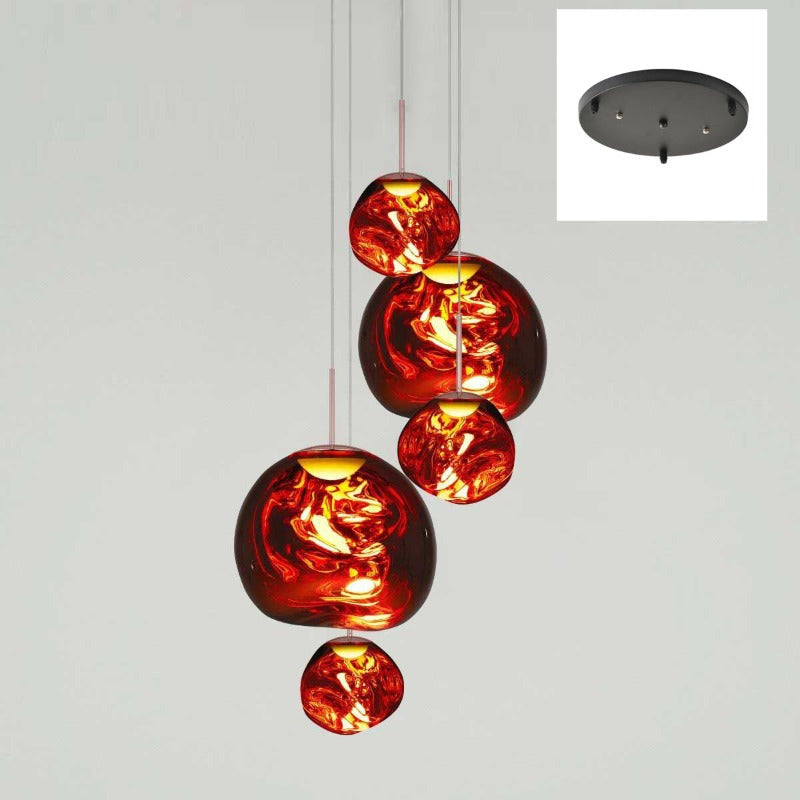 Davy | Multi-Arm Pendant Light | Sculptural Melt Design