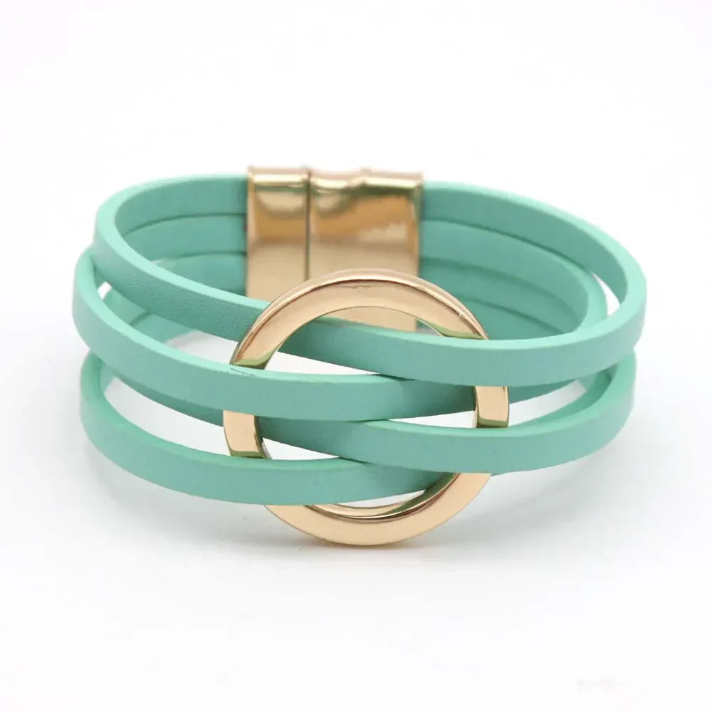 Davy | Multi-layer O-leather Wrap Bracelet