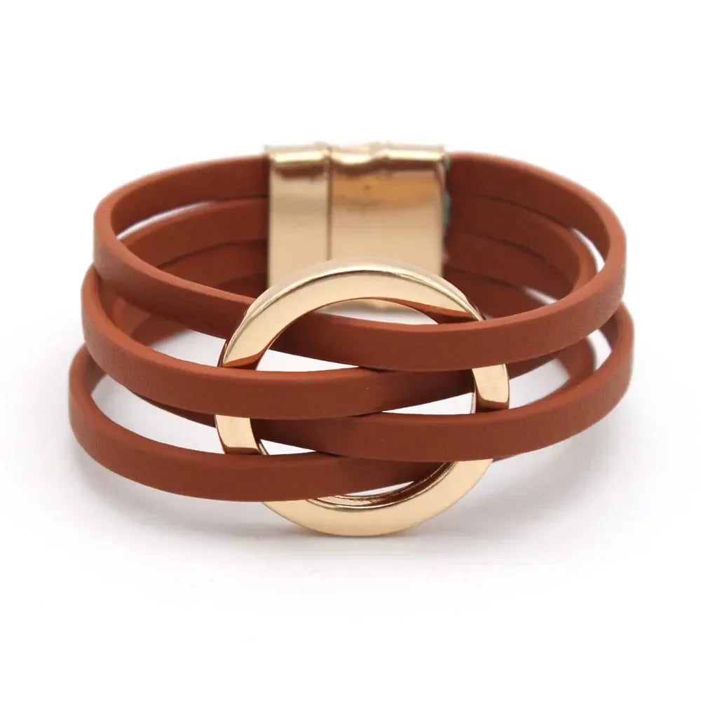 Davy | Multi-layer O-leather Wrap Bracelet