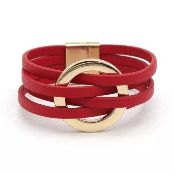 Davy | Multi-layer O-leather Wrap Bracelet