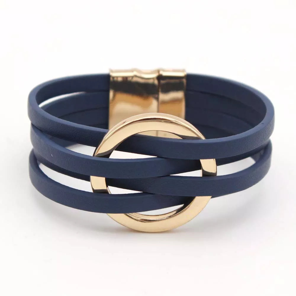 Davy | Multi-layer O-leather Wrap Bracelet