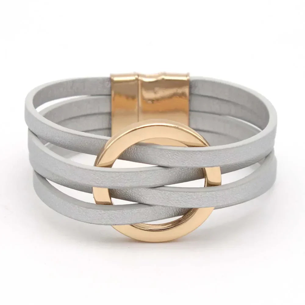 Davy | Multi-layer O-leather Wrap Bracelet