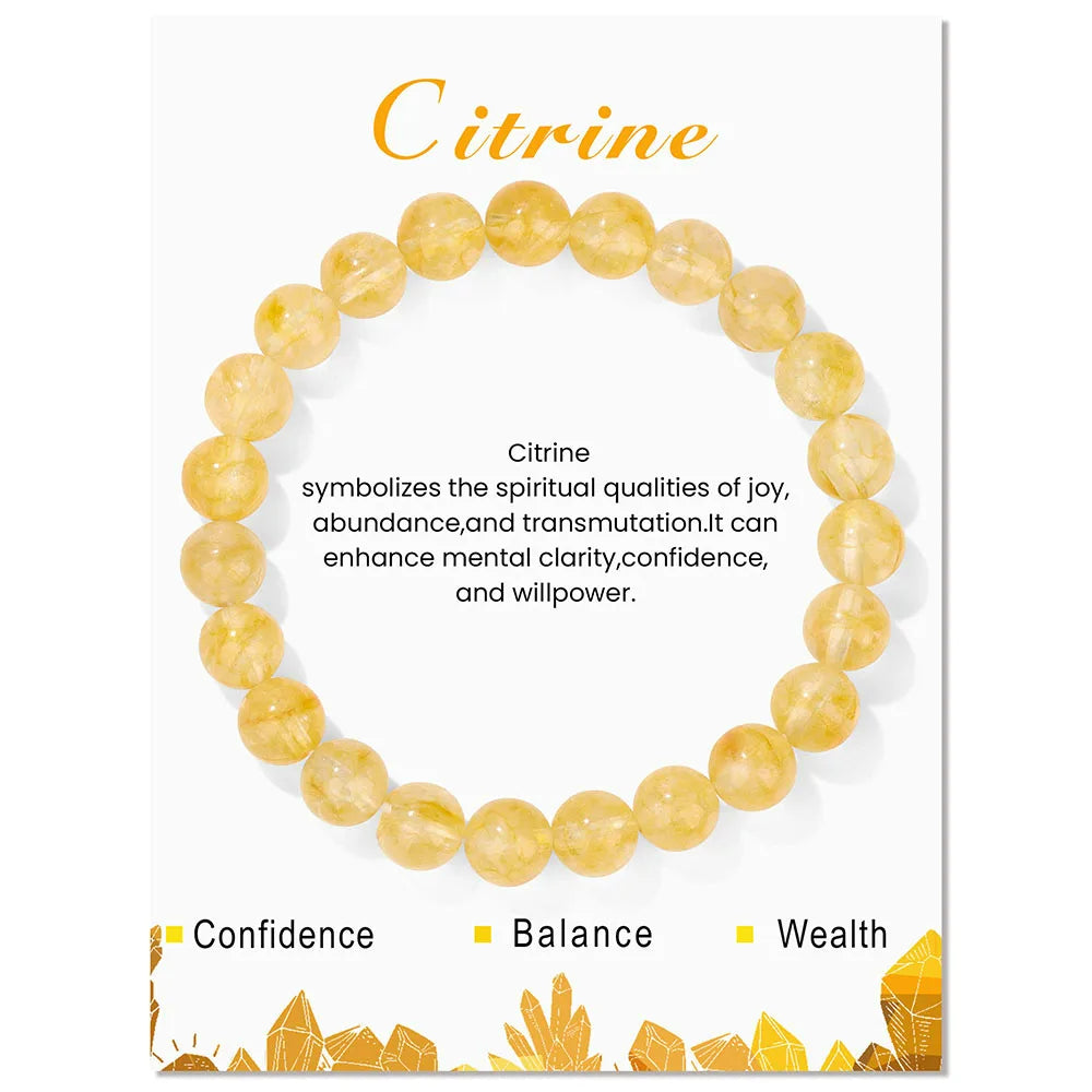 Davy | Natural Crystal Healing Energy Bracelet - Aria