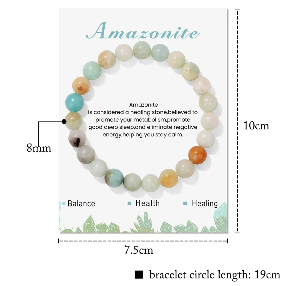 Davy | Natural Crystal Healing Energy Bracelet - Aria