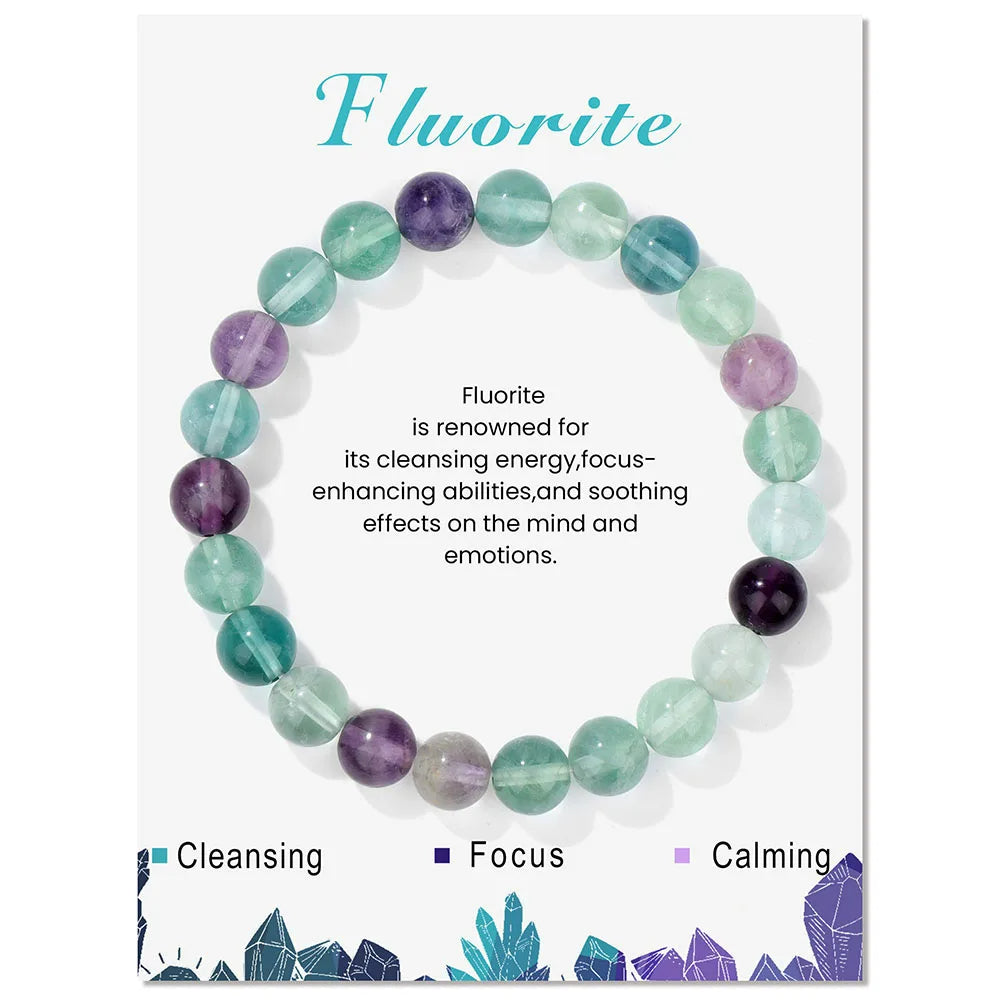 Davy | Natural Crystal Healing Energy Bracelet - Aria