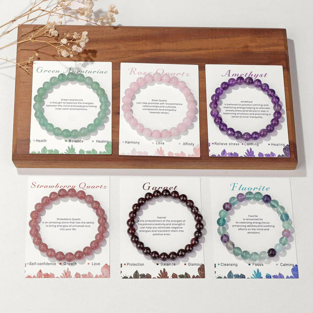 Davy | Natural Crystal Healing Energy Bracelet - Aria