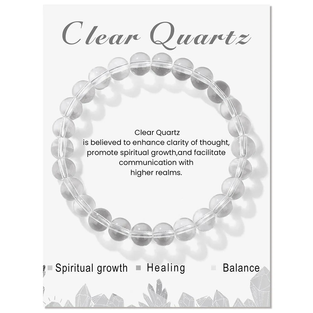 Davy | Natural Crystal Healing Energy Bracelet - Aria