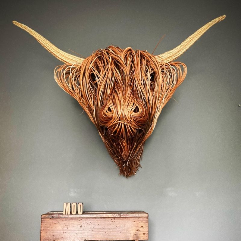 Davy | Nature'sCow - Handcrafted Cow Wall Decoration for Nature-Inspired Spaces