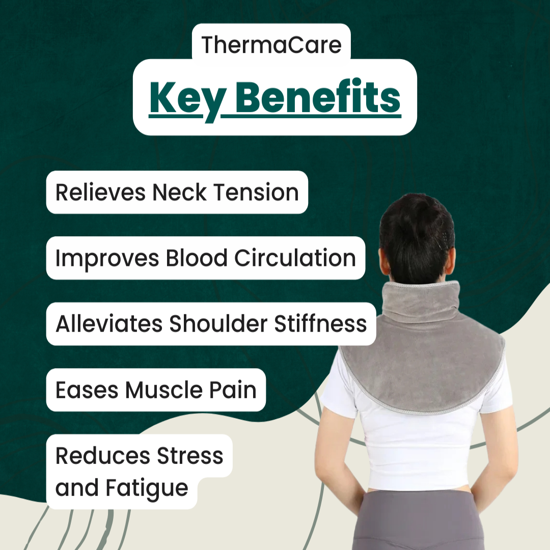 Davy | Neck Warmer & Massage Device | Neck and Shoulder Heat for Muscle Relaxation | Adjustable Settings for Stress Reduction | Targeted Neck Pain and Relaxation