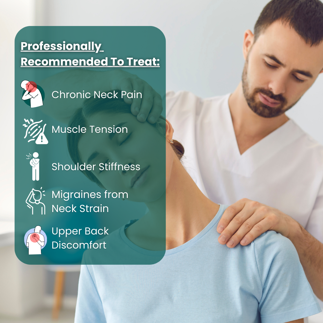 Davy | Neck Warmer & Massage Device | Neck and Shoulder Heat for Muscle Relaxation | Adjustable Settings for Stress Reduction | Targeted Neck Pain and Relaxation