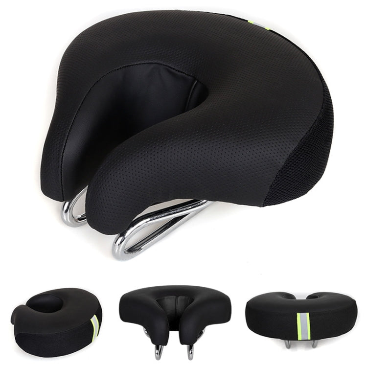 Davy | Noseless Bicycle Seat Mountain Bike Thick Soft Padding (Black)