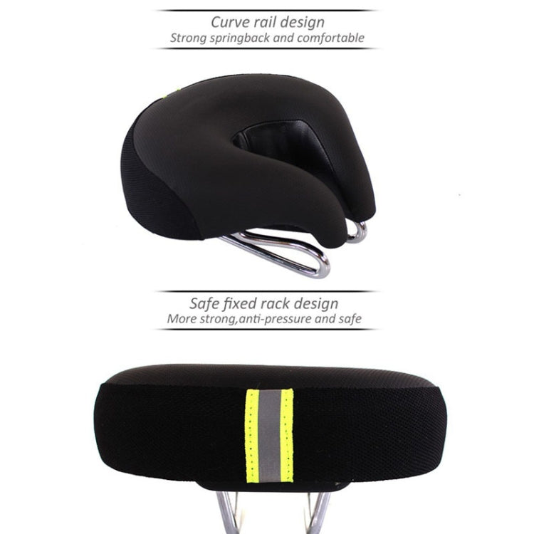 Davy | Noseless Bicycle Seat Mountain Bike Thick Soft Padding (Black)