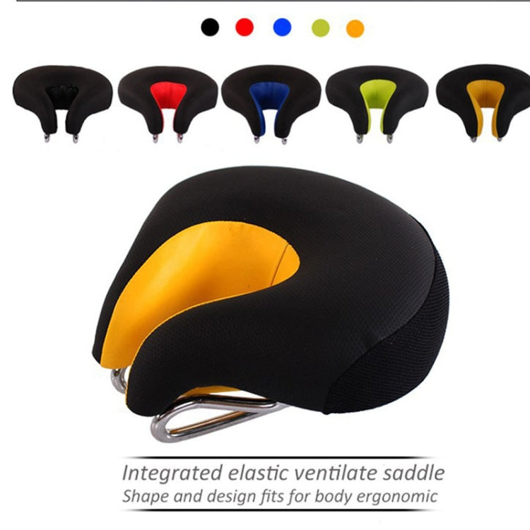 Davy | Noseless Bicycle Seat Mountain Bike Thick Soft Padding (Black)