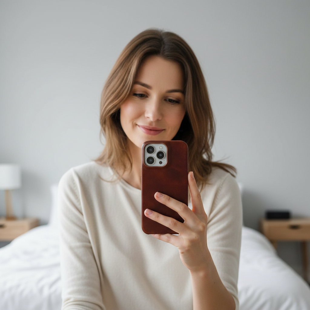 Davy | Oil Wax Genuine Leather Apple iPhone Case
