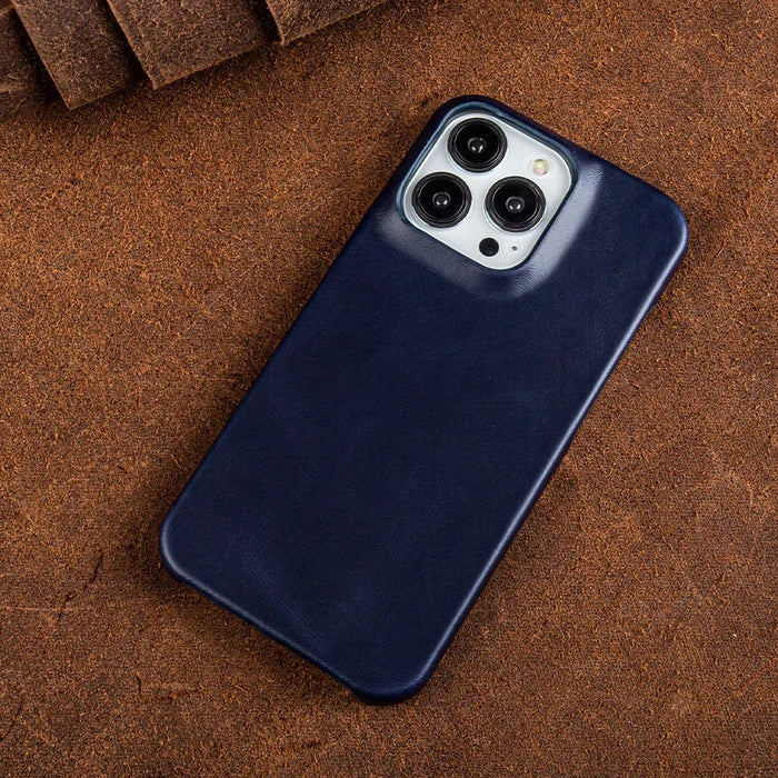 Davy | Oil Wax Genuine Leather Apple iPhone Case