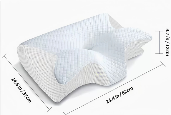 Davy | Pillow for Sleep Apnea & Snoring Relief – Ergonomic Memory Foam Anti-Snore Pillow for Better Breathing & Deep Sleep Support